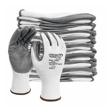24 Pairs PREMIUM NITRILE COATED Red Nylon Work Gloves Builders Gardening Grip