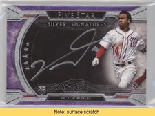 2018 Topps Five Star Silver Signatures Purple 4/25 Victor Robles Auto READ 4p5