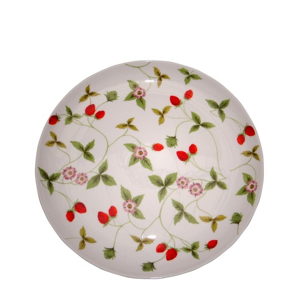 Kuchenteller Desserteller Mirella Erdbeeren D. 19Cm Weiß GrüN Porzellan Tealogic-image