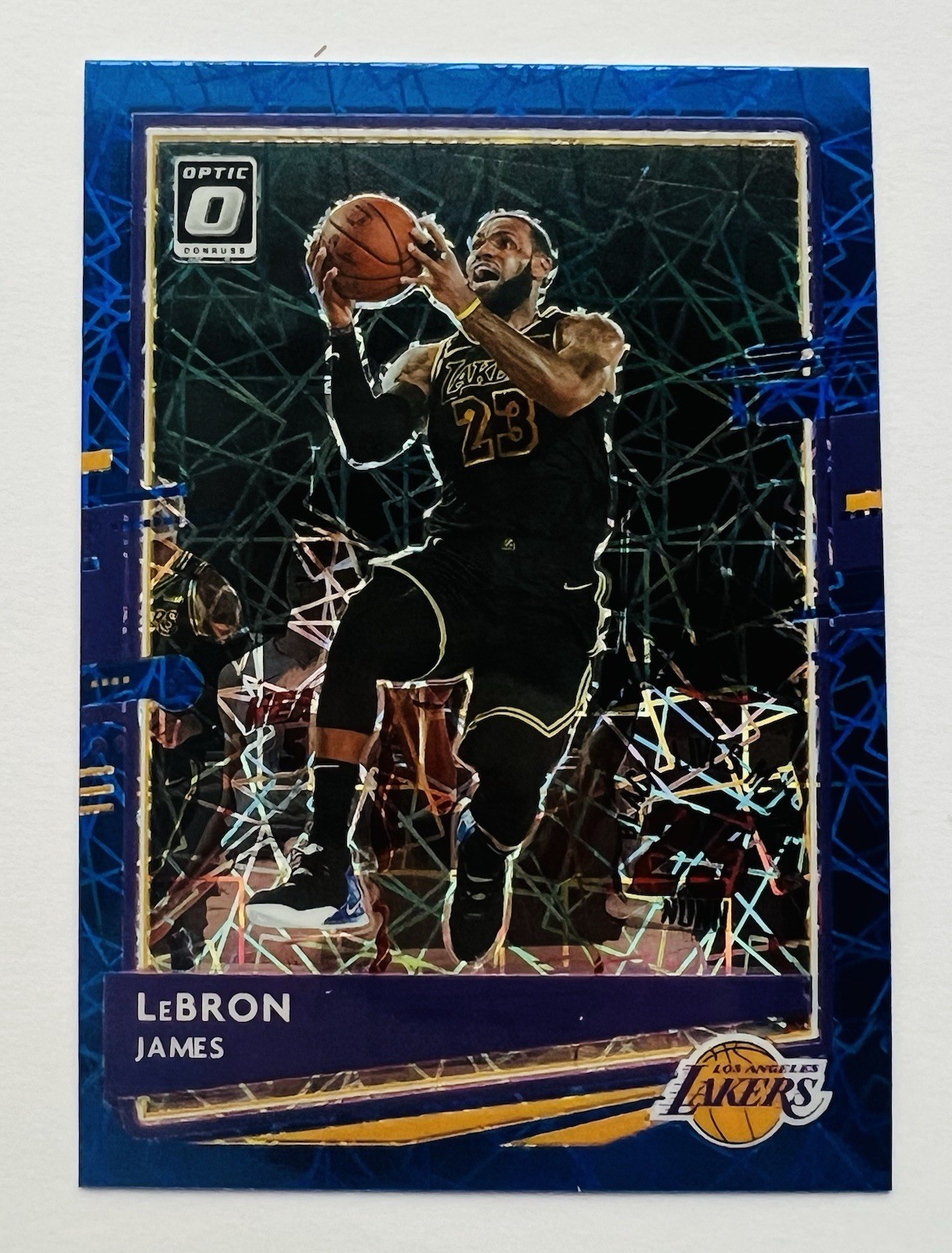 2020-21 Donruss Optic LeBron James Blue Velocity #13 Lakers