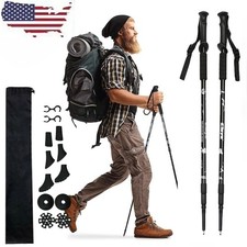 2x Trekking Poles Nordic Walking Hiking Sticks Anti-shock Adjustable Alpenstock
