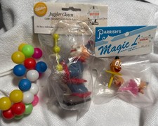 Vintage Wilton Parrish Circus Clown Cake Toppers Juggler Balloon Picks Lot