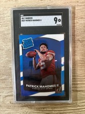Panini Donruss 2017 Rated Rookie #327 Patrick Mahomes II SGC 9 Football Chiefs