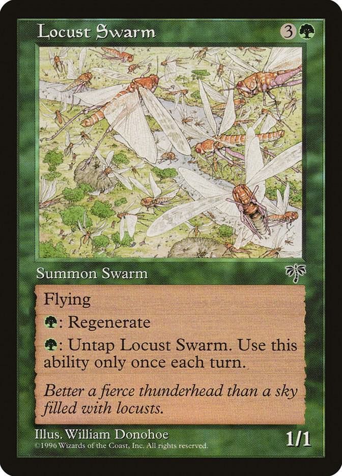 Locust Swarm Uncommon Mirage Magic: The Gathering Lightly Played