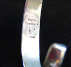 BEAUTIFUL AARON TOADLENA NAVAJO STERLING MOTHER OF PEARL  CUFF BRACELET — photo 8