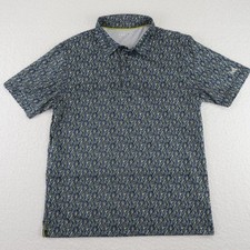 Maelreg Performance Golf Polo Shirt Mens Medium Multi Color Abstract Print