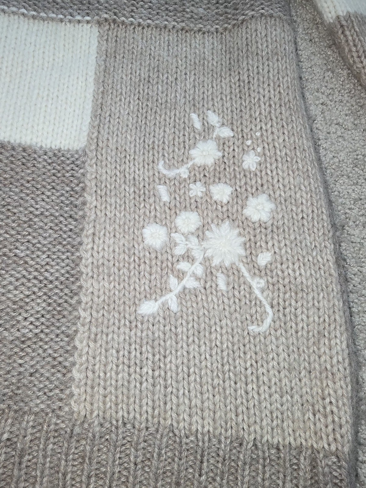 💕JOHNNY WAS Patchwork Oversized Pullover Alpaca … - image 7