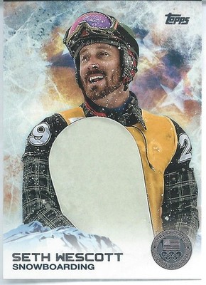 2014 Topps US Olympic SILVER MEDAL SETH WESCOTT Snowboarding HalfPipe Ski
