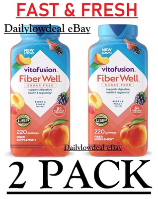 #ad 2 PACK Vitafusion Fiber Well Gummies 220 Count {Total 440 Gummies} NEW $54.14