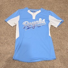Majestic Cool Base Kansas City Royals MLB Baseball Jersey Blue White Size S