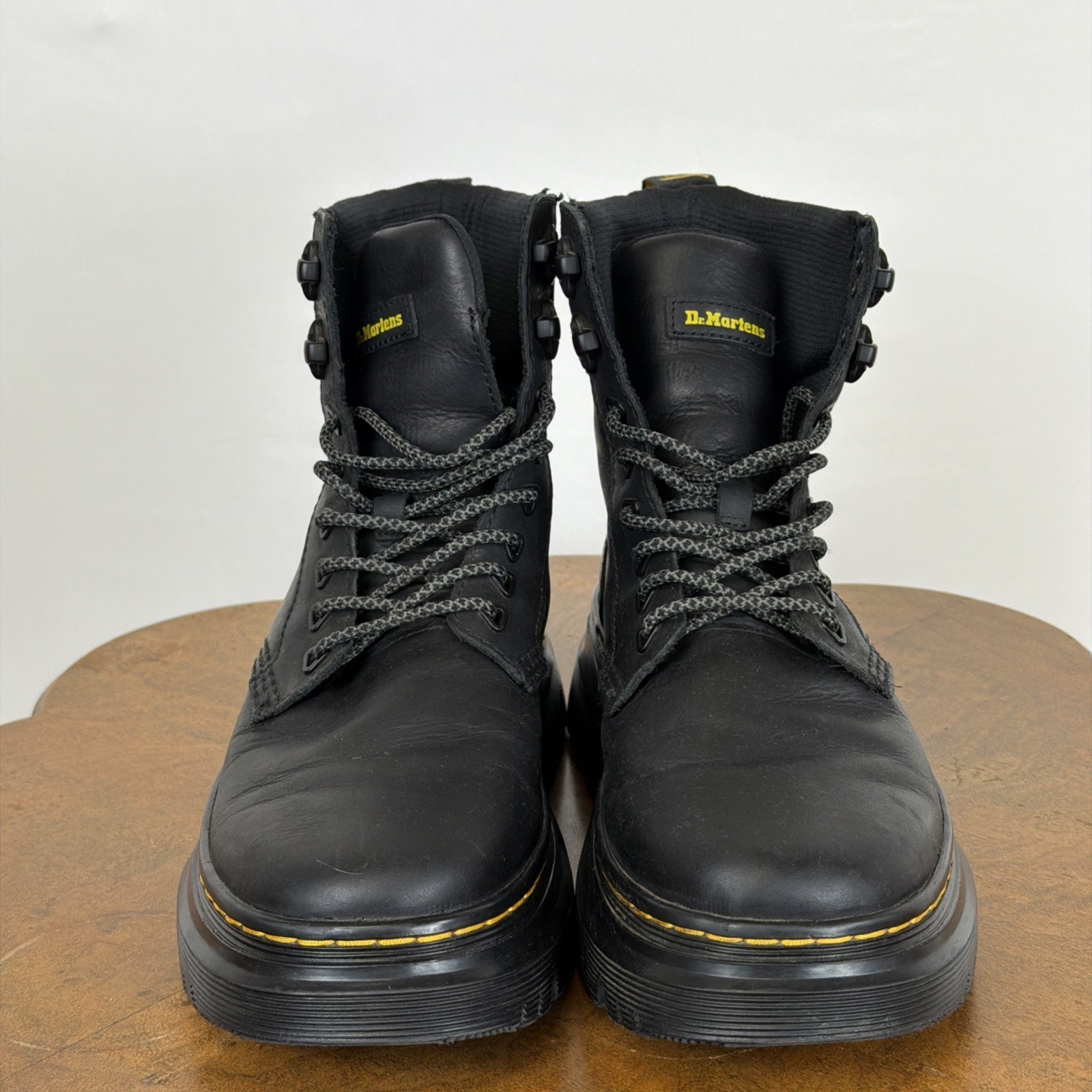 Dr. Martens Black Tarik Utility Boots Lace Up Speed Hooks Unisex Womens 8 Mens 7 image 3
