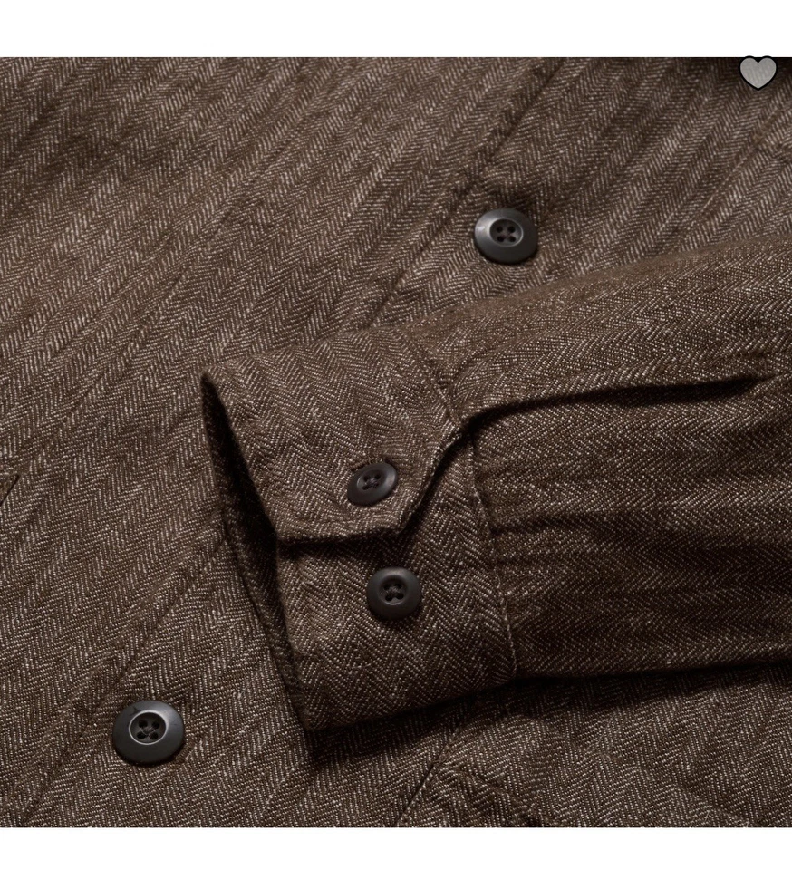 Chaqueta industrial de lino Grayers Albemarle - marrón espiga Foto 4 de 4