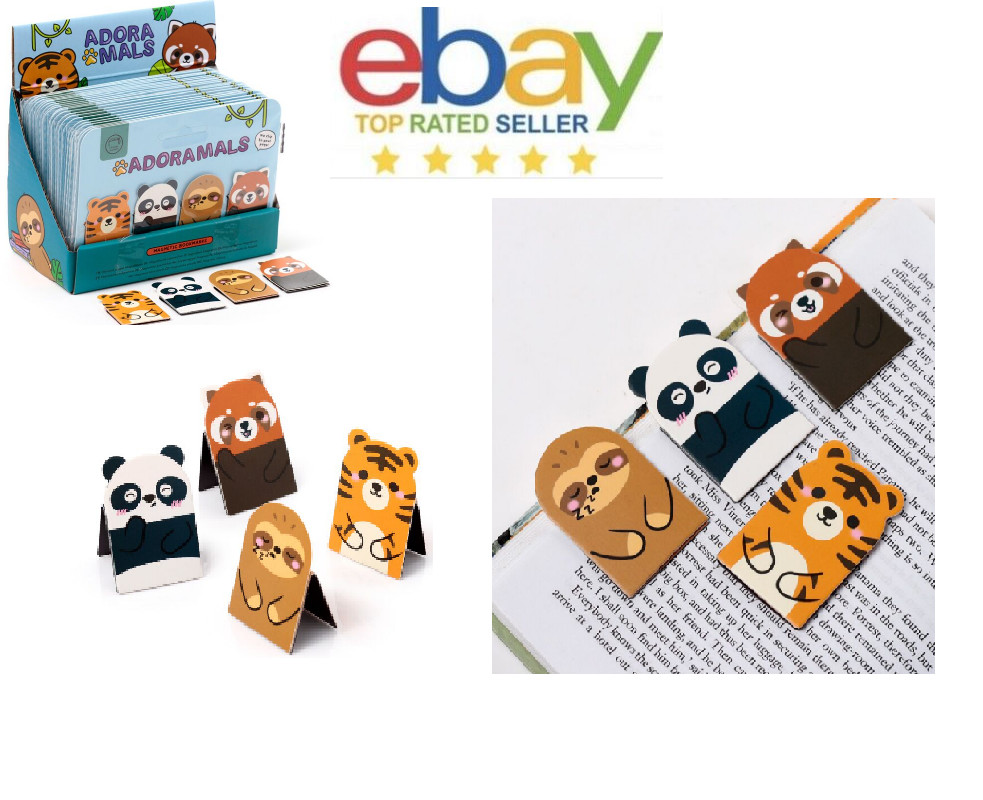 Adoramals Magnetic Bookmark Set Of 4 Cute Animal Shaped Kids Book Page Clips