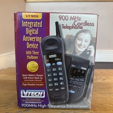 VTech VT 9151 900MHz Black Cordless Phone Digital Answering System New Open Box