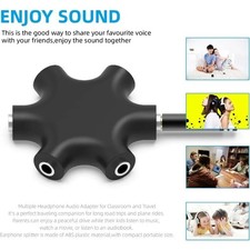 Onelinkmore Headphone Splitter, 5-Jack 3.5 Mm Audio Headphone Splitter Stereo