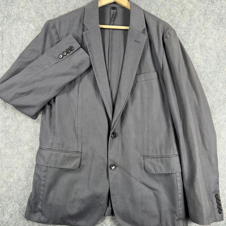 Blazer J.Crew Ludlow Para Hombres 42R Gris Lana Algodón Abrigo Deportivo Dos Botones Doble Ventilación Foto 2 de 4