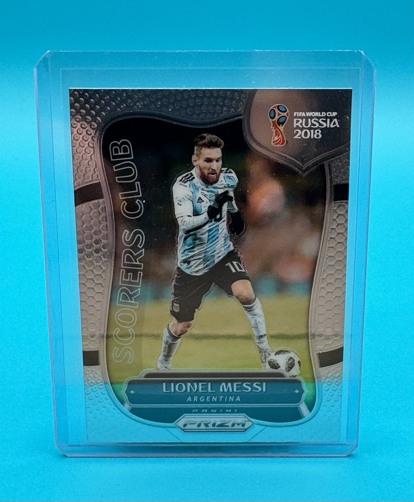 2018 Panini Prizm FIFA World Cup Russia LIONEL MESSI Score Club SC-1 Argentina view 3