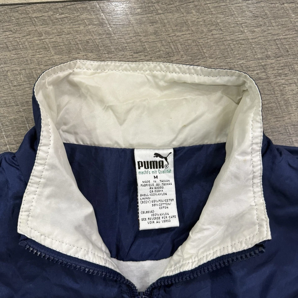 VTG 90s PUMA Multicolor USA Color Block Lightweight Windbreaker Jacket Mens Sz M - Image 4 of 4