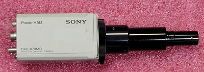 Sony DXC-970MD Power HAD 3CCD Color Video Camera & DI HRP045 Microscope Lens #AD