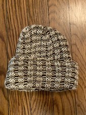 Vintage Knit Winter Hat - Brown/White/Tan - Kids