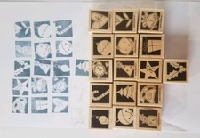 Wood mounted stamps for different occasions. Holiday, baby, hearts 8