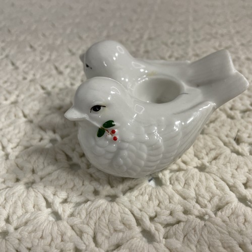 Vintage Fitz and Floyd Dove Candlestick Holders 3.5” X 3.5” X 2” Tall - Picture 8 of 14