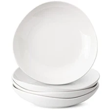 Btat- Porcelain Serving Bowls 24 Oz Set of 4 Pasta Bowls Dinner Bowls White P...