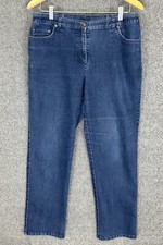 Brielle Blvd Women’s Jeans Sz 12 Dark Blue Denim Straight Leg 27” Inseam