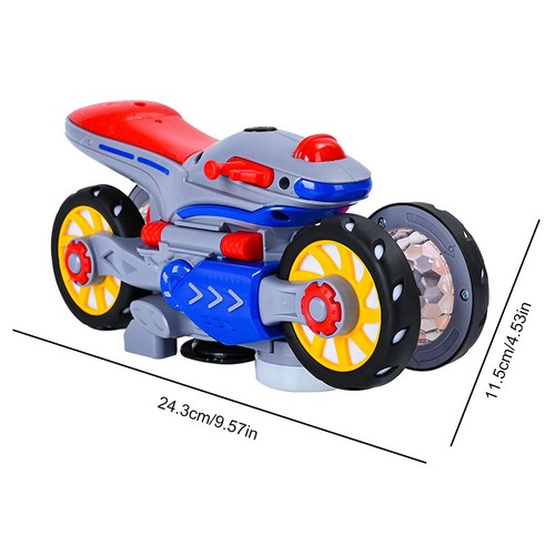 Electric Deformation Motorcycle Toy 360° Spinning Electric Motorcycle Music Toy - Afbeelding 9 van 9