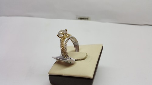 ANELLO DA DONNA CON ZIRCONI IN ORO GIALLO E BIANCO 18KT 3,7 GRAMMI N.16 (2062) - Foto 5 di 10