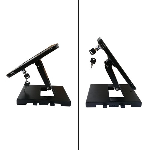 Abschließbare Tisch und Wandhalterung für iPad Air 1 2 Pro 9, 7 Zoll in Schwarz - Bild 5 von 8