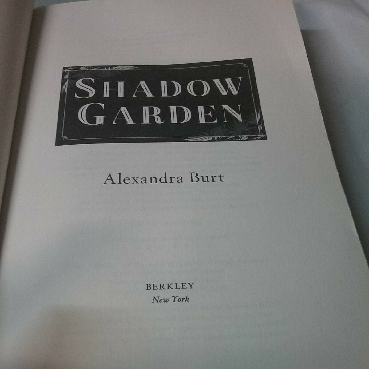 Shadow Garden by Alexandra Burt, Paperback | Pangobooks