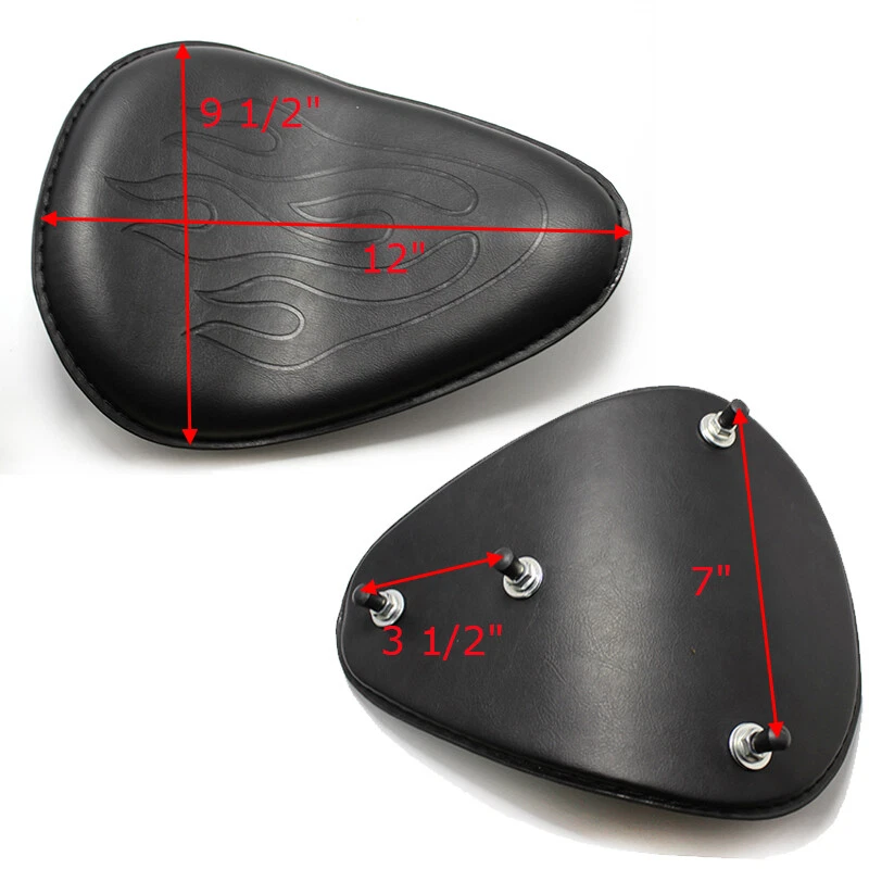 Asiento individual Flame Driver con resorte para Harley Sportster XL 1200 Iron 883 48 Bobber Foto 2 de 4