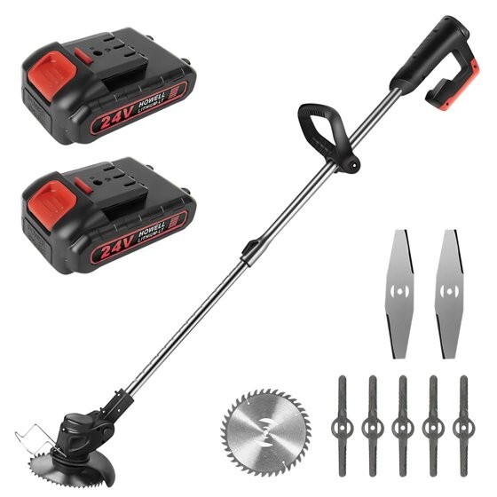 Paddsun Electric Weed Eater Lawn Edger Cordless Grass String Trimmer Cutter 24V