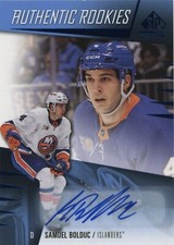 2023-24 UD SP Game Used Hockey RC Samuel Bolduc #201 Authentic Rookies Auto Blue