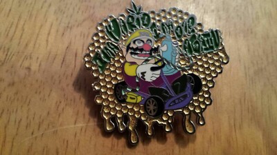 Wario Mario Cart electric nail dab dabbing thc bho oil 710 weed lapel hat pin