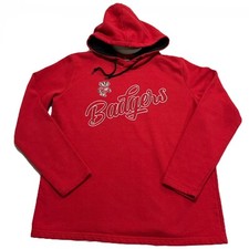 University of Wisconsin Badgers Colosseum Brand Hoodie Sweatshirt Men's Size Lg