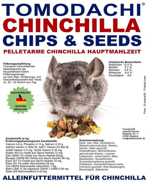 Chinchillafutter Viel GemüSe Wenig Pellets MöHrenflocken Erbsenflocken Kerne 5Kg-image