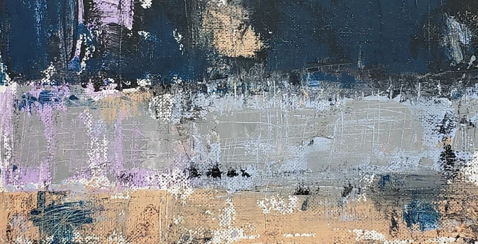 Pintura texturizada mínima moderna abstrata original nº 504 por K.A.Davis - Imagem 3 de 4