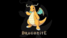Pokemon dragonite pokmon anime wings black background Pad Gaming Mat Desk