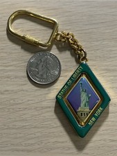 Statue Of Liberty New York NYC Travel Souvenir Spinner Keychain Key Ring #37980