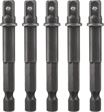 Square Socket Bit Adapter 5 Pcs 14 Hex Impact Socket Extension Socket Driver B Square Socket Bit Adapter 5 Pcs 14 Hex Impact Socket Extension Socket Driver B