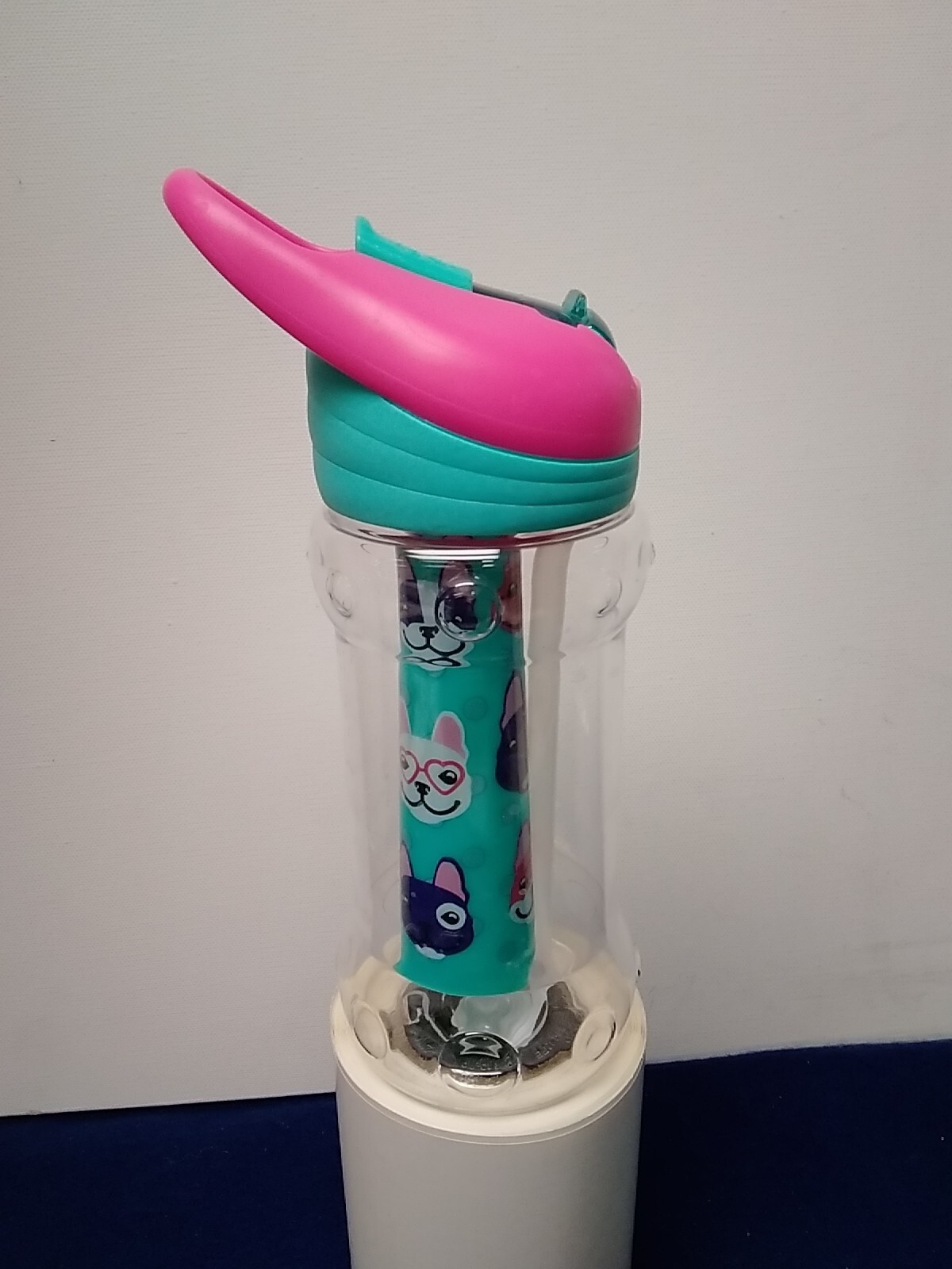 Freezer Stick Straw Pink/teal Puppy 14 Oz