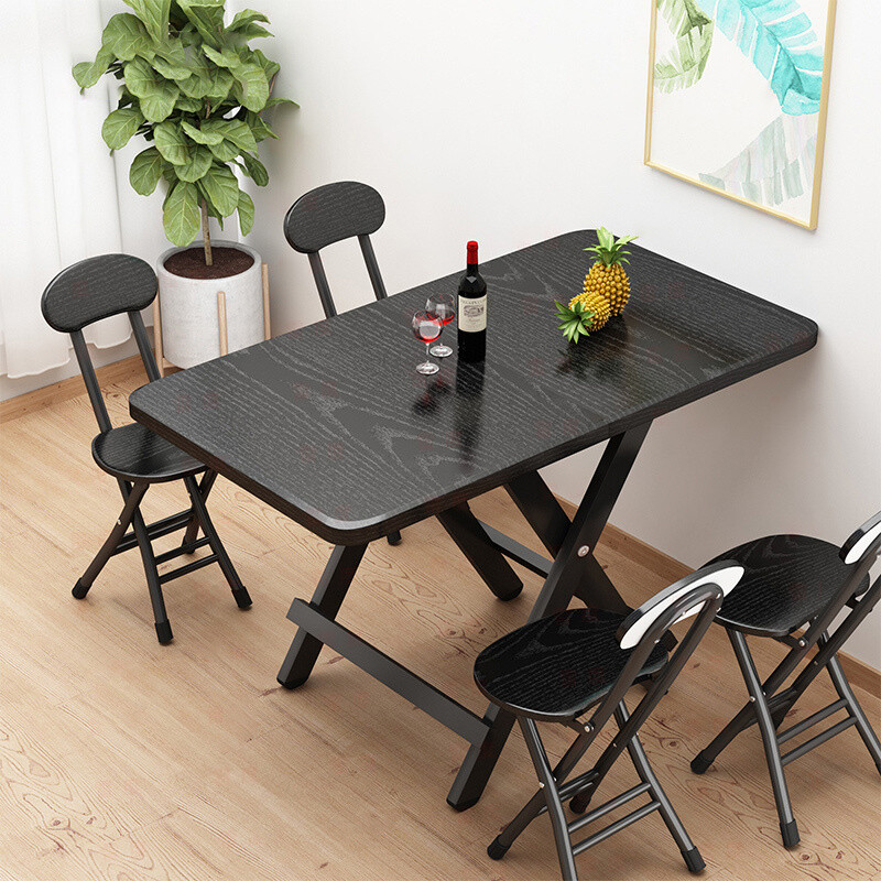 Folding Dining Table Black Folding Table And Chairs Set Compact