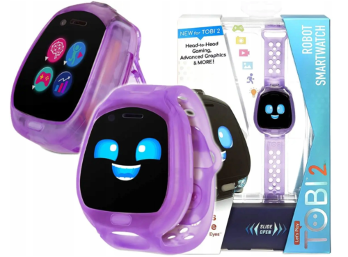 🤖 Tobi 2 SmartWatch Fioletowy - Interaktywny zegarek dziecięcy z zabawnymi robotami i grami 💜 - Zdjęcie 1 z 9