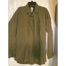 Tuckers by Kenneth Gordon Olive Green Button-Up Shirt Casual Outdoor Wear XL
