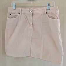 J Crew Cream Corduroy Mini/Midi Skirt-Size 8
