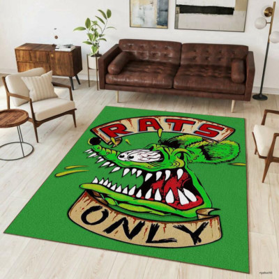 Rat only Rat Fink Doormat, Home Carpet Rug, Living Room, Bedroom, Decor Non-slip