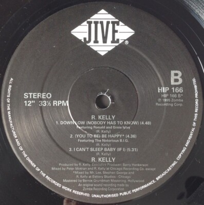R. Kelly / R. Kelly 1995 UK Original 2LP Vinyl Jive Record