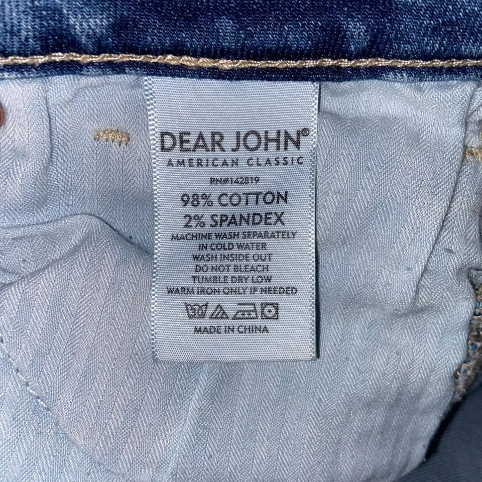 Pantalones Cortos Denim Dear John Distressed Con Cordones Detalle Lateral Corazón de la Ciudad Talla 28 Foto 4 de 4